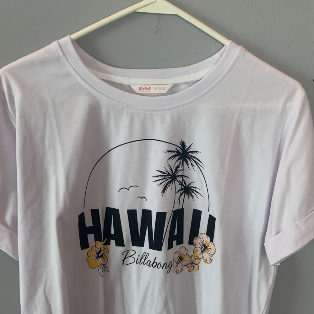 cropped romwe/shein hawaii shirt